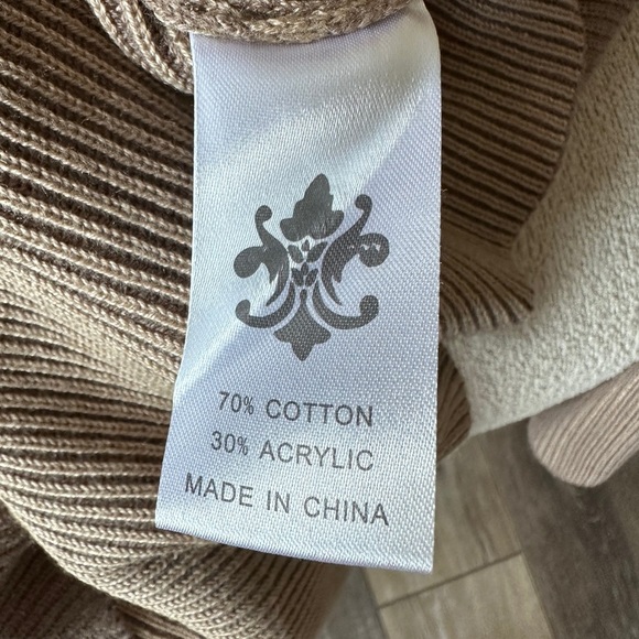 🛍️ NWT Luchiano Visconti Taupe color sweater size medium - Picture 3 of 8